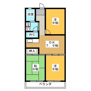 パークサイドヒバリ【3階】の間取り