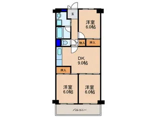大淀町スカイハイツ【1階】の間取り