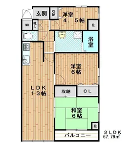 ボナール・タカシ【4階】の間取り