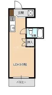 月マンション【4階】の間取り