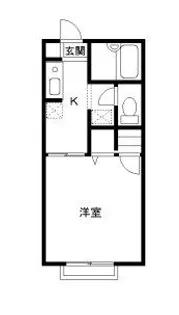 ハイツ定栄 E棟【1階】の間取り