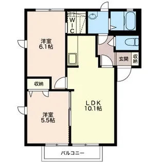 メゾン プロスペール シャーメゾン【2階】の間取り