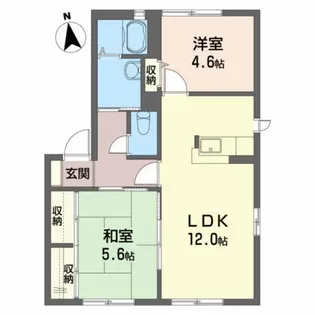 グランディ・ミュウB【1階】の間取り
