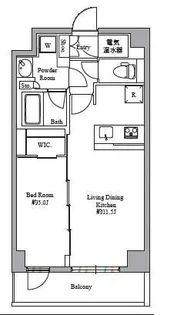 ハーモニーレジデンス高田馬場の間取り
