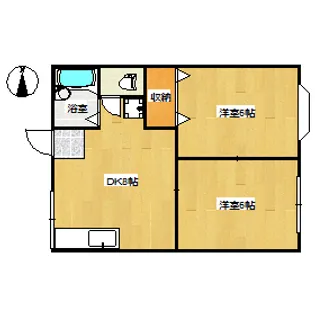 エトワール東岡山【1階】の間取り