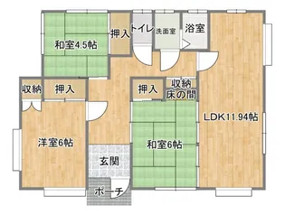福島県いわき市東田町【一戸建】の間取り