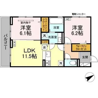 トレビ・フォンタナ【1階】の間取り