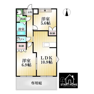 レジデンス城西II【1階】の間取り