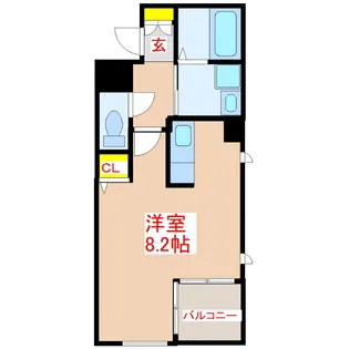 ASレジデンス中央駅【6階】の間取り