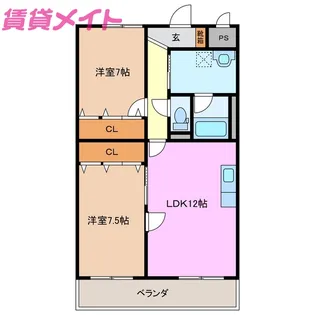ラ・プランタン【4階】の間取り