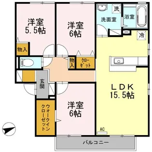 広島県福山市木之庄町1【アパート】の間取り