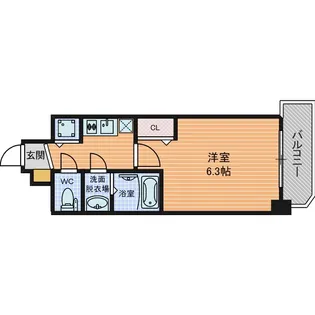 プレサンス扇町駅前【2階】の間取り