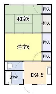 第1鶴田アパート【1階】の間取り