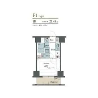 ラグゼナ横浜鶴見【4階】の間取り