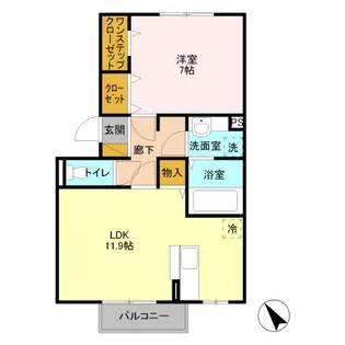 フレシール【2階】の間取り