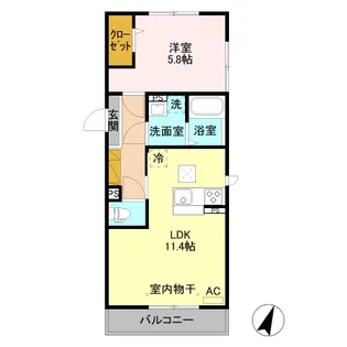 シャインピークス上越妙高A【2階】の間取り