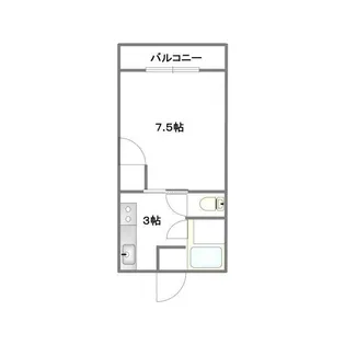 第21三共ハイツ【2階】の間取り