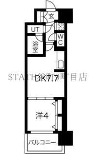グランカーサ難波元町【7階】の間取り