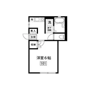 東京都中野区江古田1【アパート】の間取り