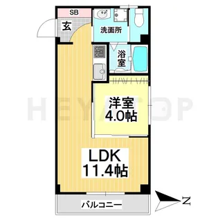 愛知県名古屋市南区松城町1【アパート】の間取り