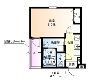 フジパレス西湊I番館【1階】の間取り