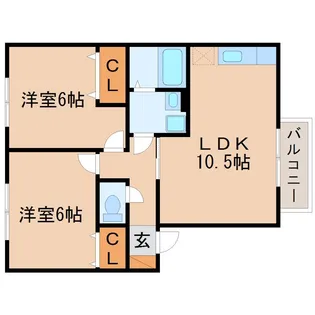 コーポミズホ【1階】の間取り