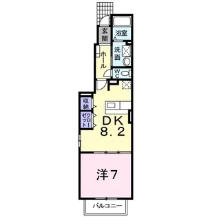 アライブ泉III B【1階】の間取り