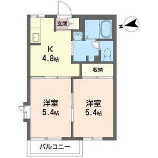 ベルヴィー【2階】の間取り