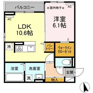 D-ROOM卸町I【3階】の間取り