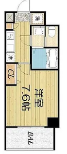 レジュールアッシュ難波MINAMI【1階】の間取り