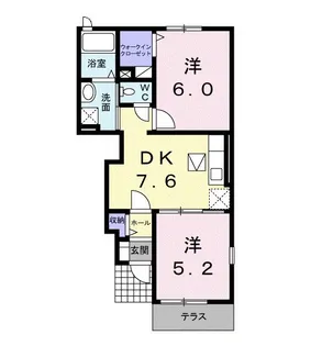 ムーンリバーII【1階】の間取り