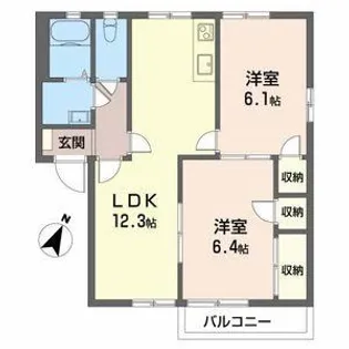 パークヒルズE【2階】の間取り