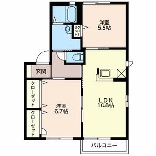 新潟県長岡市三ツ郷屋町【アパート】の間取り