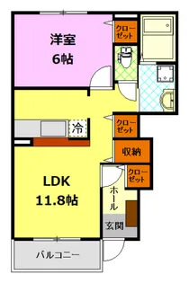 茨城県結城市大字結城【アパート】の間取り