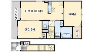 ソフィア根耒II【2階】の間取り