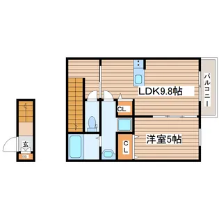 ラ・コッリーナ市名坂【2階】の間取り