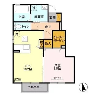 ラ・カンパーニュ B【1階】の間取り