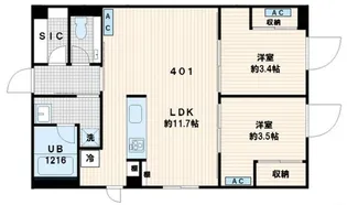 東京都渋谷区代々木1【マンション】の間取り