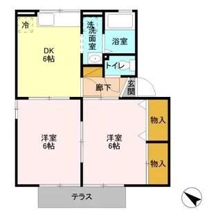 群馬県高崎市上豊岡町【アパート】の間取り