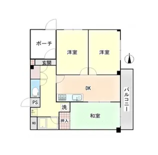 リジョイス常盤台【1階】の間取り