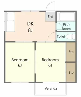 綾西第1ハイツ【2階】の間取り