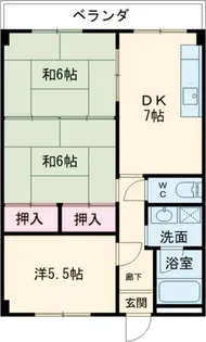 サンセット南淡路【1階】の間取り