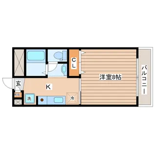 ヱビスヤパークサイド【6階】の間取り