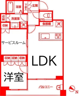 フィールド川和【1階】の間取り