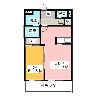 サンフラワー諏訪【1階】の間取り
