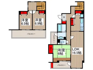 あさかヴィレッジパティオ棟3号棟【3階】の間取り
