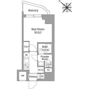 神奈川県横浜市西区平沼1【マンション】の間取り