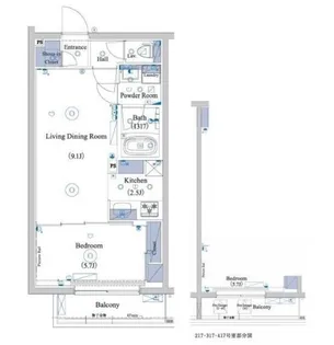 ハイズ ヴィガー墨田【4階】の間取り