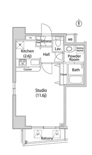 グレイスコート西麻布I【2階】の間取り