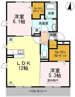 鹿児島県鹿児島市西谷山3【マンション】の間取り